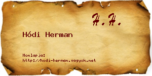 Hódi Herman névjegykártya